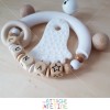 Hochet bois brut pied silicone